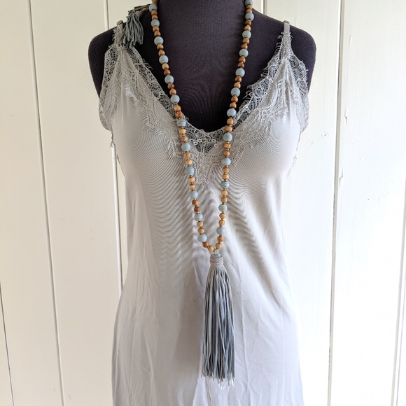 Mare Sol Amore Jewelry - Long suede tassel necklace from Mare.Sol.Amore.